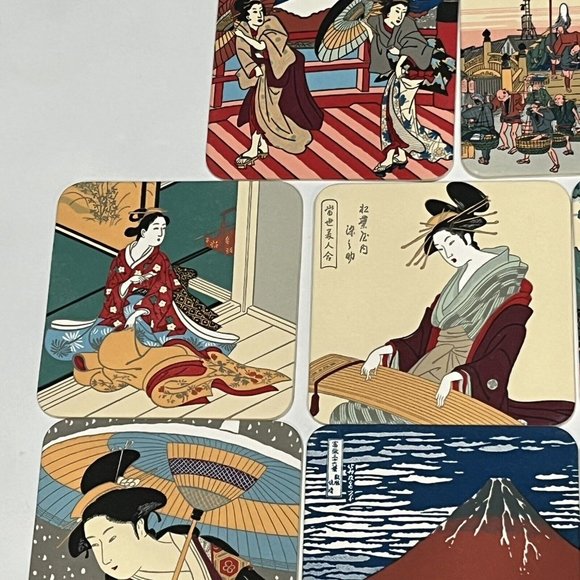 Vintage Ukiyoe Miniature Print Cards Part 2 Made In Japan 11 Cards Shinwa Co - Picture 5 of 16